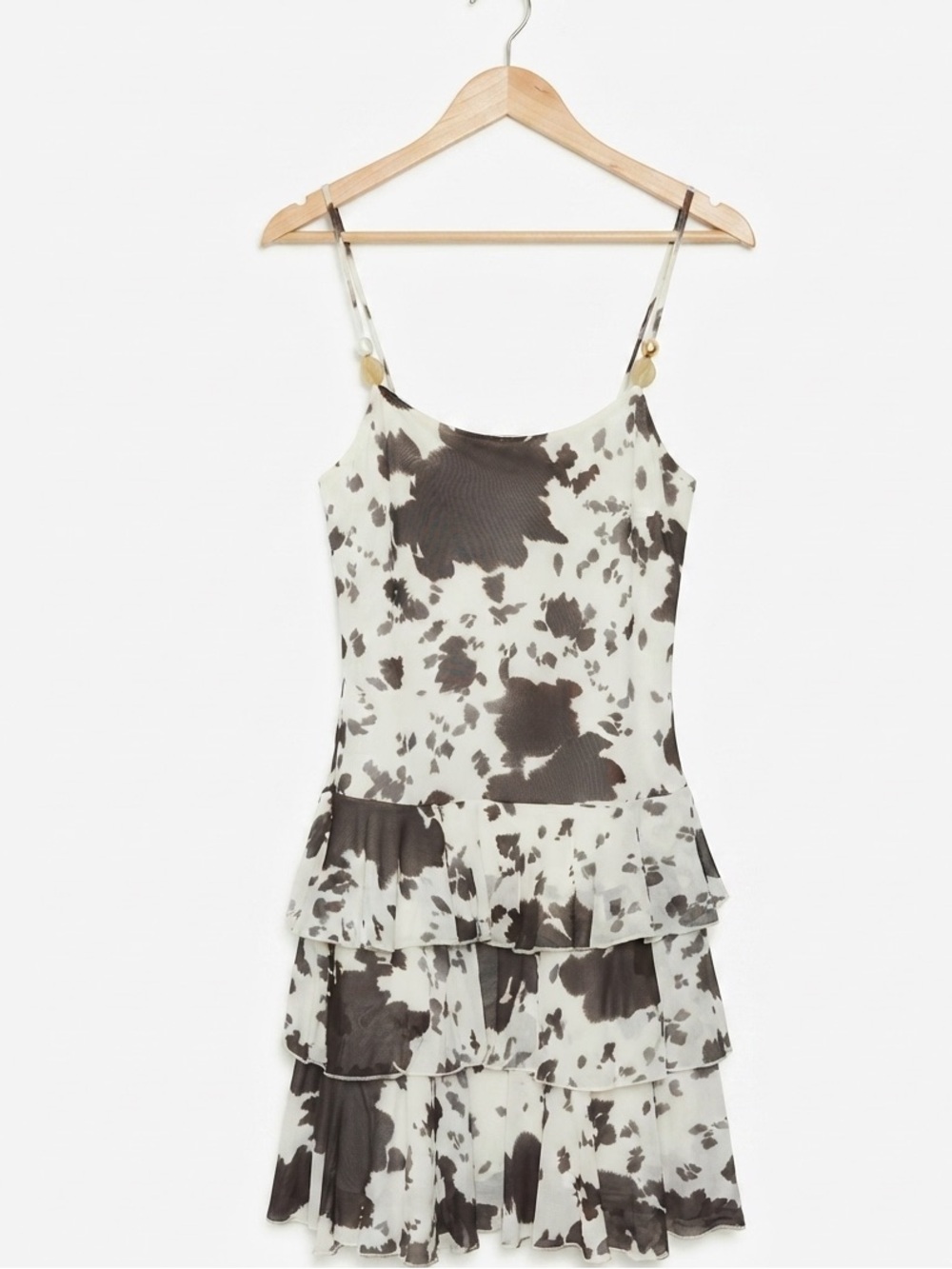Thirty-Thirty Patterned Ruffle Mini Dress - Picture 2 of 8